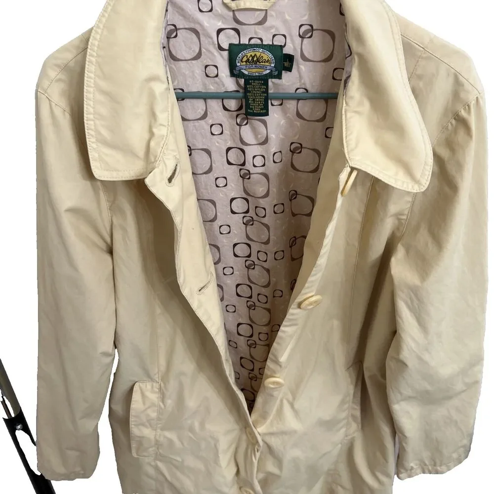 🔥🔥🔥Cabela's For Women Button-up Long‎ Lined Jacket, Large Reg, Yellow VGC
